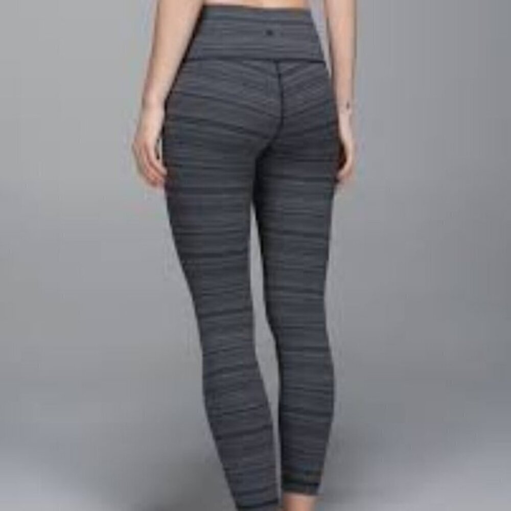 Lululemon High Times Pant *Luxtreme Cyber Stripe Deep Coal Black